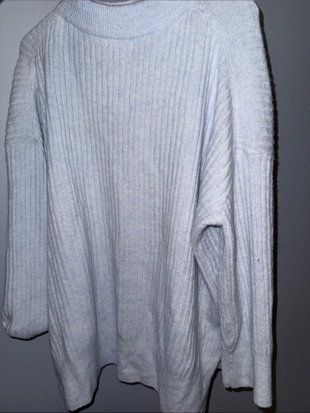 H&M Light Gray Ribbed Crewneck Sweater - Picture 2 of 2